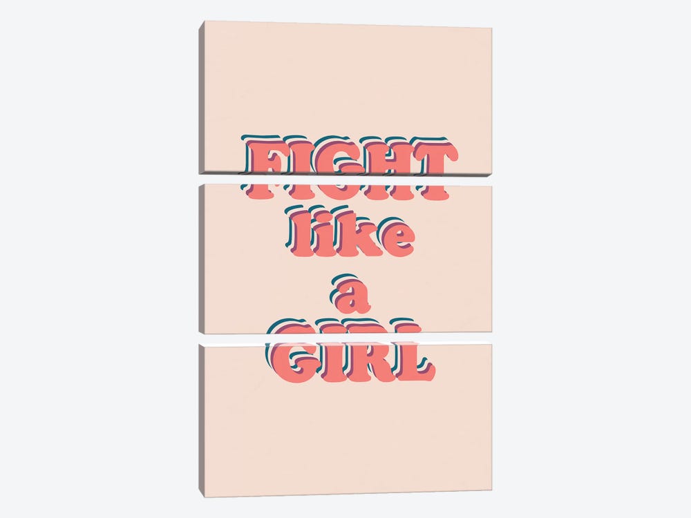 Fight Like A Girl 3-piece Canvas Print