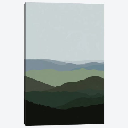 Green Mountainscape Canvas Print #ALG32} by Alisa Galitsyna Art Print