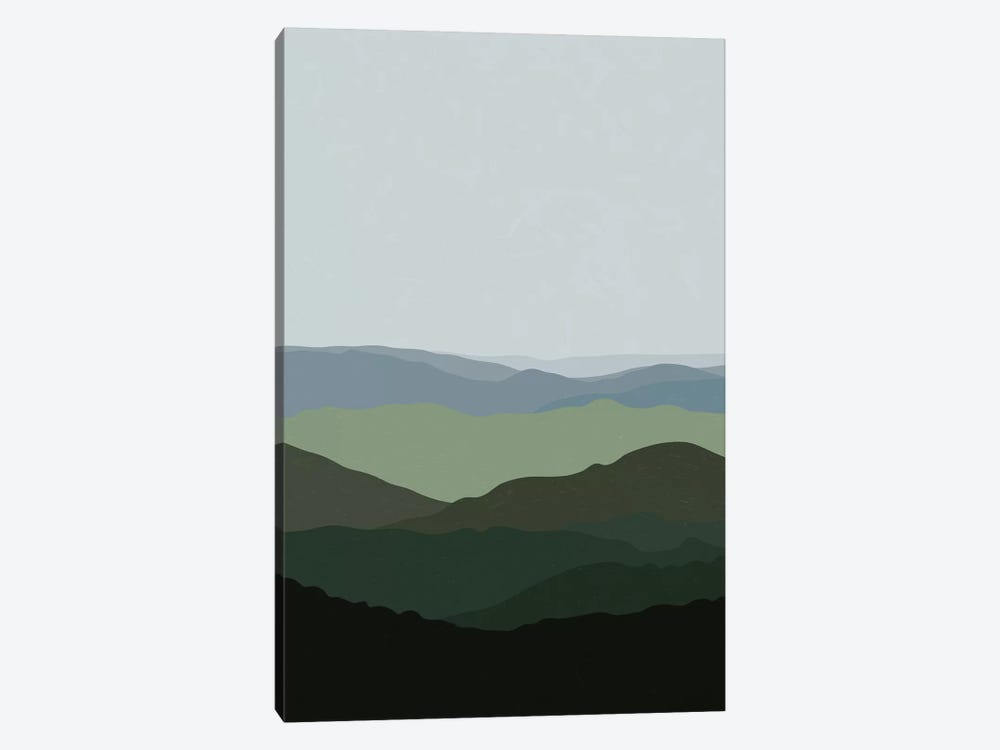 Green Mountainscape by Alisa Galitsyna 1-piece Canvas Print