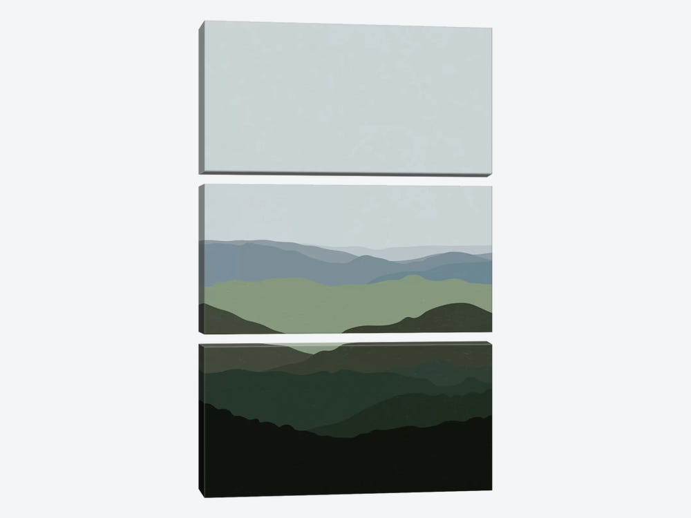 Green Mountainscape 3-piece Art Print