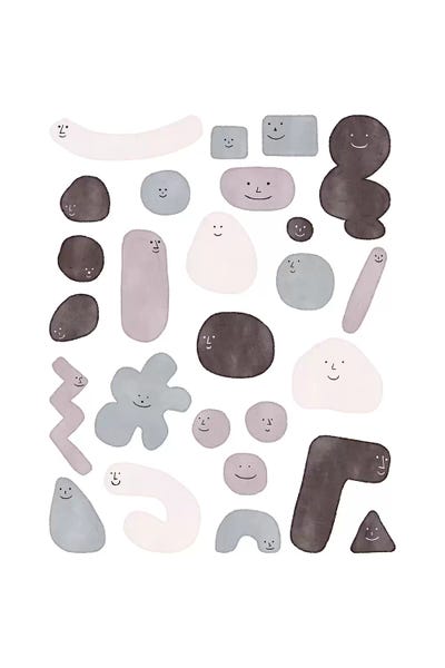 Happy Shapes by Alisa Galitsyna multi panel art