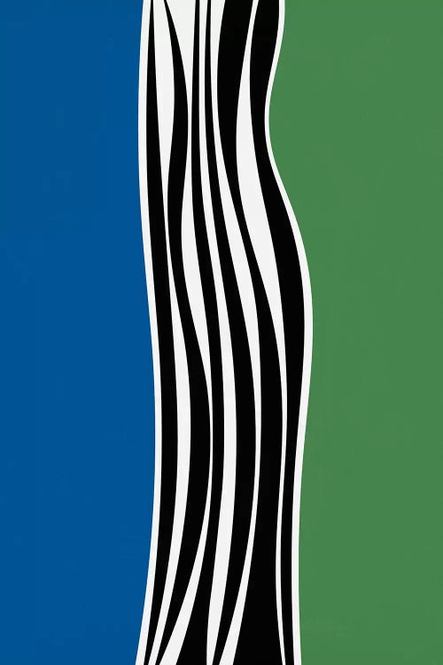 Irregular Shapes & Stripes - Blue & Green