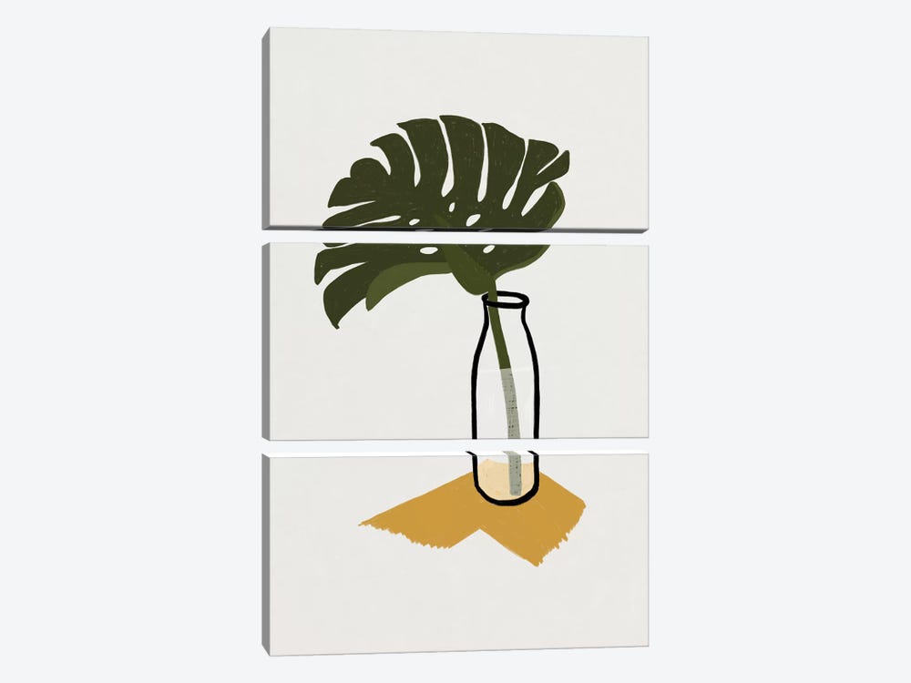 Monstera Deliciosa In A Bottle by Alisa Galitsyna 3-piece Canvas Art