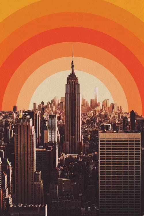 New York's Famous Sunset - Retro City