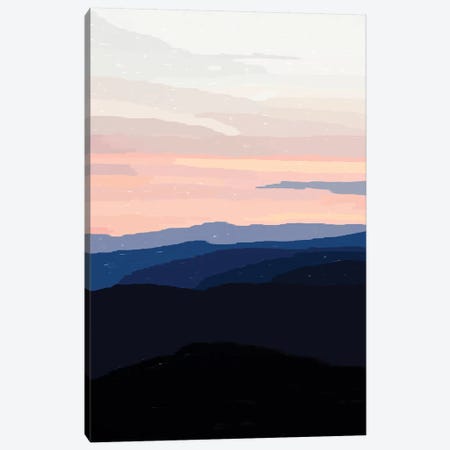Pastel Sunset Over The Mountains Canvas Print #ALG53} by Alisa Galitsyna Canvas Print