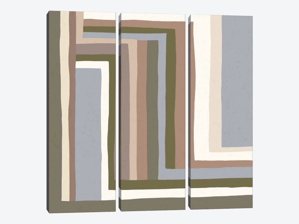 Abstract Neutrals III by Alisa Galitsyna 3-piece Canvas Print