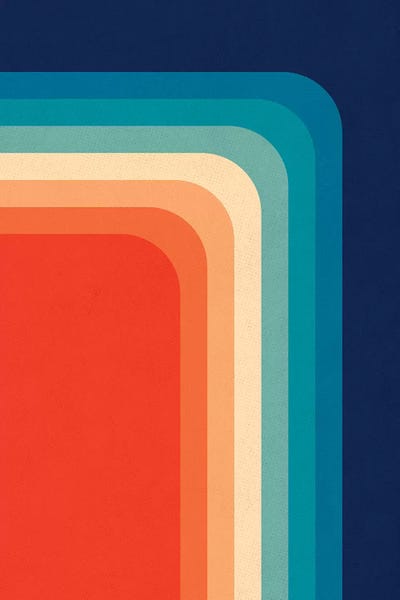 Retro Geo Abstracts: Retro 70s Color Palette III by Alisa Galitsyna