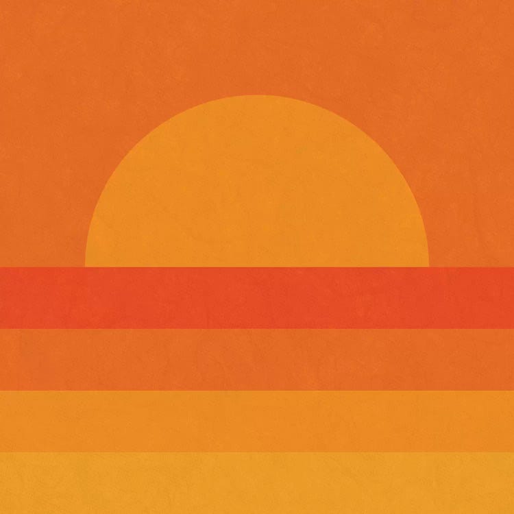 Retro Geometric Sunset