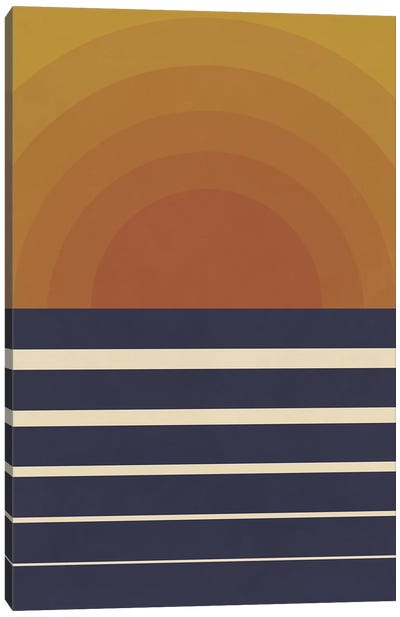 Retro Sunset Canvas Art Print - Shape Up