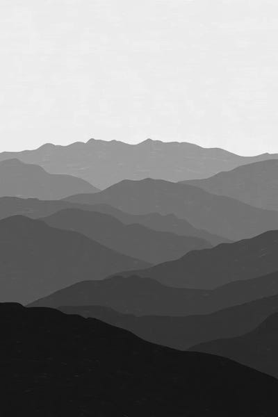Shades Of Grey Mountains by Alisa Galitsyna canvas print