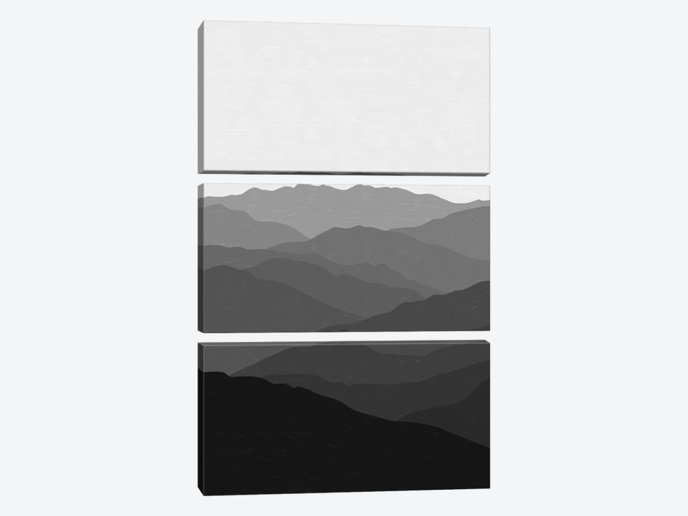 Shades Of Grey Mountains by Alisa Galitsyna 3-piece Canvas Art