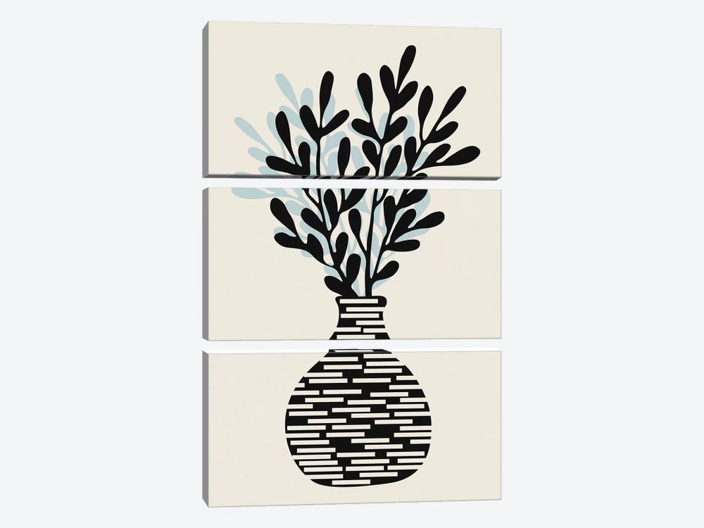 Still Life With Vase And Tree Branches by Alisa Galitsyna 3-piece Canvas Artwork