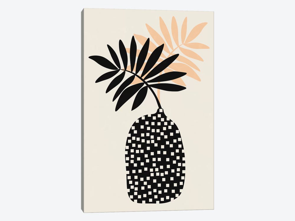 Still Life With Vase And Tropical Leaves by Alisa Galitsyna 1-piece Art Print