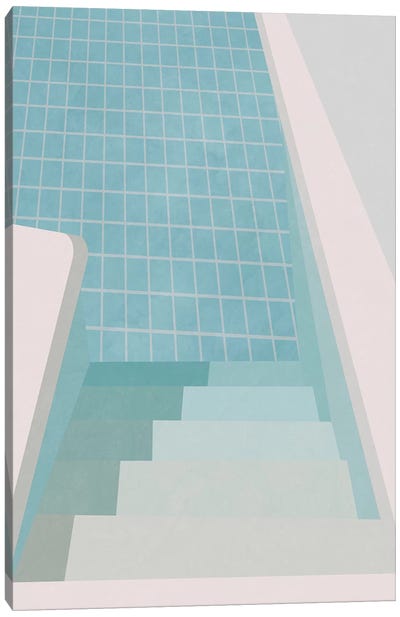 Swimming Pool Summer I Canvas Art Print - Swimming Art