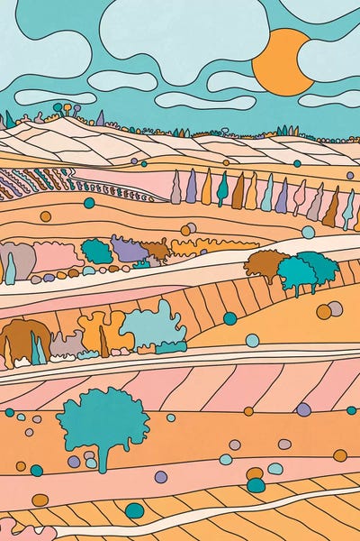 Patchwork Landscapes: Tuscany II by Alisa Galitsyna