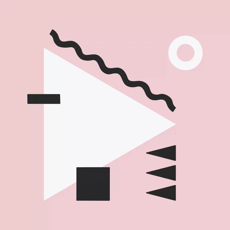 White Triangle & Pink Square