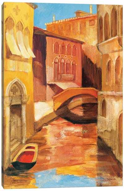 Morning on the Canal I Canvas Art Print - Venice Art