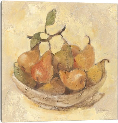 Sunlit Pears Canvas Art Print - Pear Art