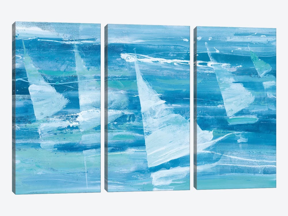 Summer Sail III Blue by Albena Hristova 3-piece Art Print