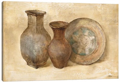 Woven Vessels II Canvas Art Print - Pottery Still Life