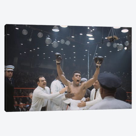 Jubilant Victory Celebration, February 25th, 1964 Canvas Print #ALI23} by Muhammad Ali Enterprises Canvas Wall Art