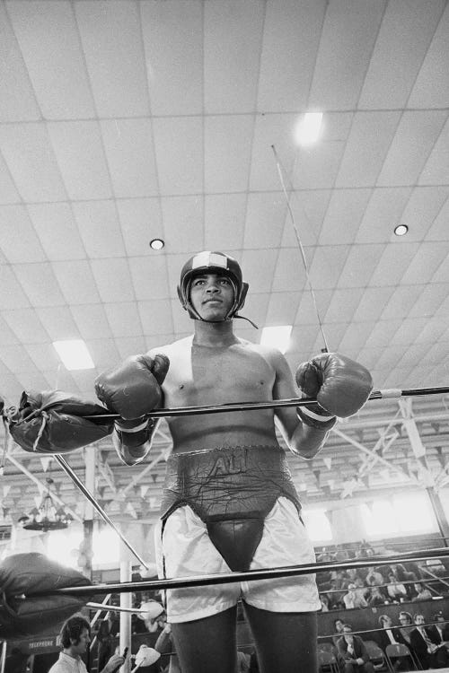 Muhammad Ali In Sparring Gear