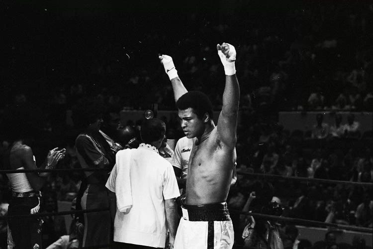 Muhammad Ali With Hands Raised