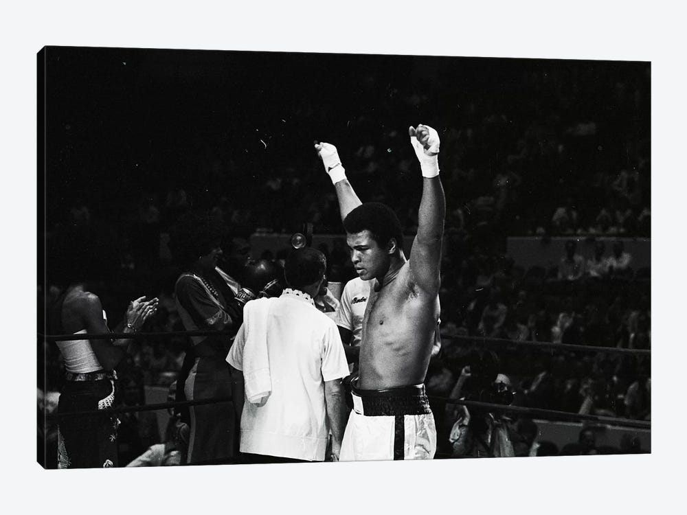 Muhammad Ali With Hands Raised by Muhammad Ali Enterprises 1-piece Canvas Print