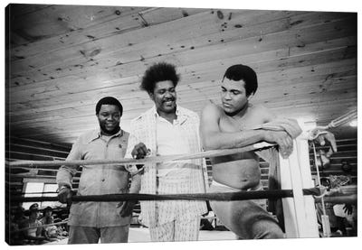 Muhammad Ali, Promoter And Friend In A Corner Of The Ring, Deer Lake Training Facility Canvas Art Print - Muhammad Ali Enterprises