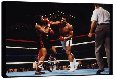 Overhand Right Connects, February 15th, 1978 Canvas Art Print - Gym Art