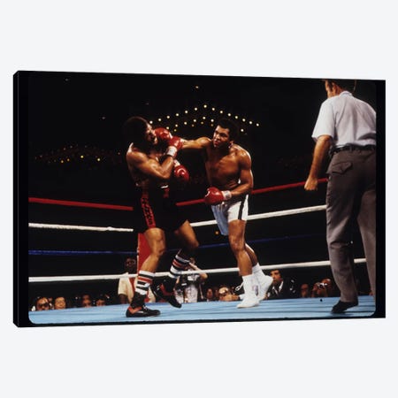 Overhand Right Connects, February 15th, 1978 Canvas Print #ALI62} by Muhammad Ali Enterprises Canvas Wall Art