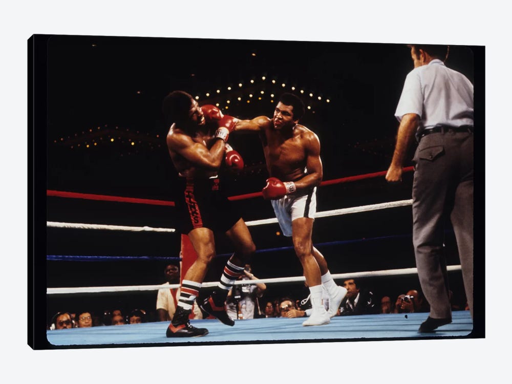 Overhand Right Connects, February 15th, 1978 by Muhammad Ali Enterprises 1-piece Canvas Art Print