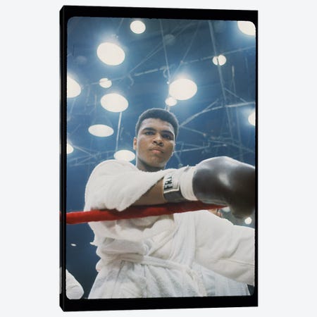 Pre-Fight Corner Shot Of A Young, Robed Muhammad Ali Canvas Print #ALI67} by Muhammad Ali Enterprises Canvas Art Print