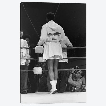 Rear View Of A Robed Muhammad Ali Canvas Print #ALI74} by Muhammad Ali Enterprises Canvas Wall Art