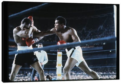 Right To The Chest, September 28th, 1976 Canvas Art Print - Muhammad Ali