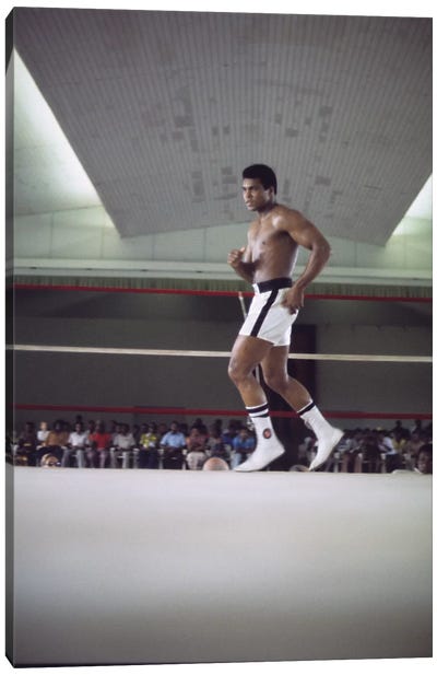 Rumble In The Jungle™ Footwork Training Canvas Art Print - Muhammad Ali