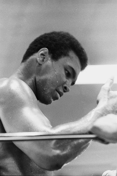 Muhammad Ali Enterprises - Unframed Prints: Side View Of Muhammad Ali In The Corner II by Muhammad Ali Enterprises