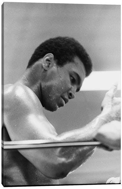 Side View Of Muhammad Ali In The Corner II Canvas Art Print