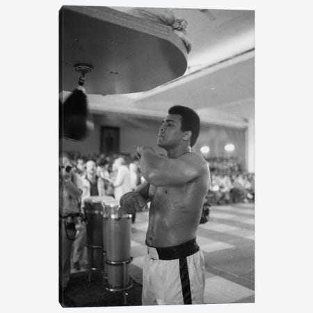 Speed Bag Work At Rumble In The Jungle™ Training Session V Canvas Print #ALI85} by Muhammad Ali Enterprises Art Print