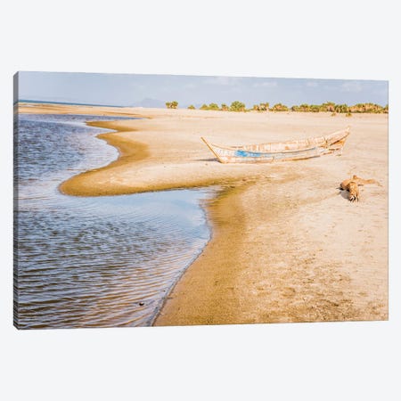 East Africa, Kenya. Omo River Basin, Lake Turkana Basin, west shore of Lake Turkana, Lobolo Camp beach. Canvas Print #ALJ5} by Alison Jones Canvas Print