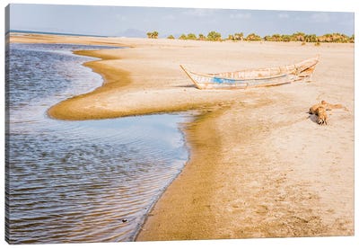 East Africa, Kenya. Omo River Basin, Lake Turkana Basin, west shore of Lake Turkana, Lobolo Camp beach. Canvas Art Print
