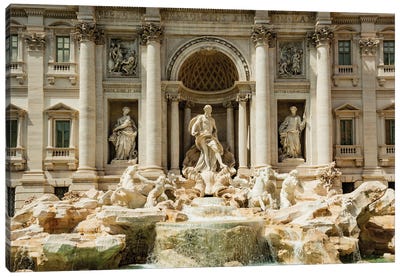Italy, Rome. The Trevi Fountain, designed by Nicola Salvi. Canvas Art Print - Lazio Art