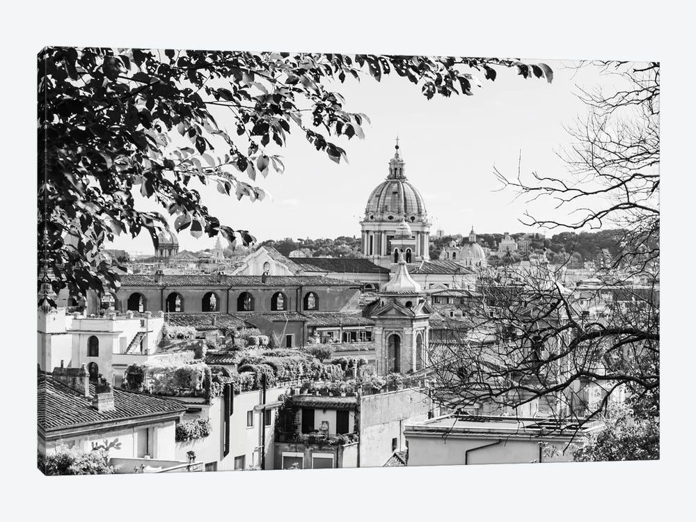 Italy, Rome. St Peter's dome from Viale della Trinita dei Monti. by Alison Jones 1-piece Canvas Art