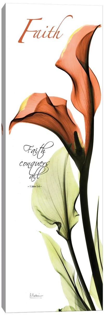 Calla Lily Faith  Canvas Art Print - Bible Verse Art