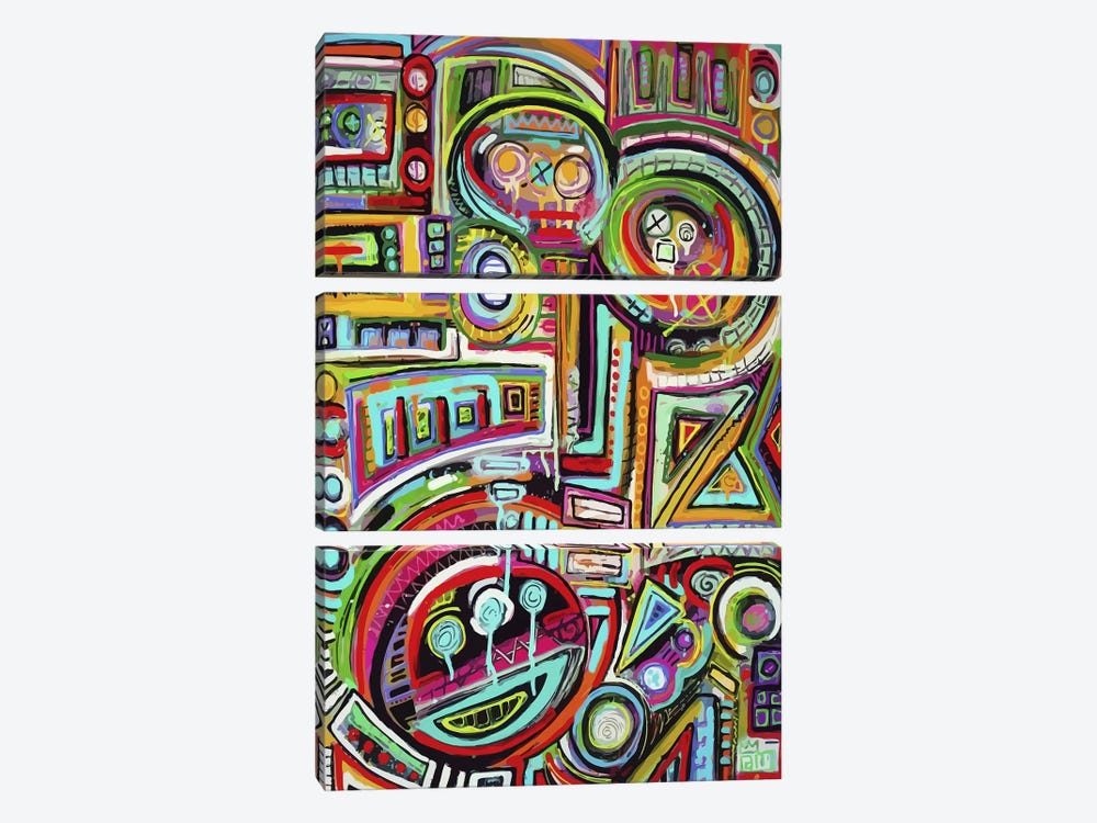 Peeling Rubix Cube Stickers by Alloyius McIlwaine 3-piece Art Print
