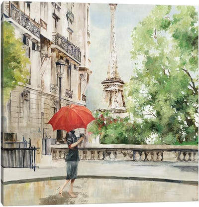 Paris Walk Canvas Art Print - Allison Pearce
