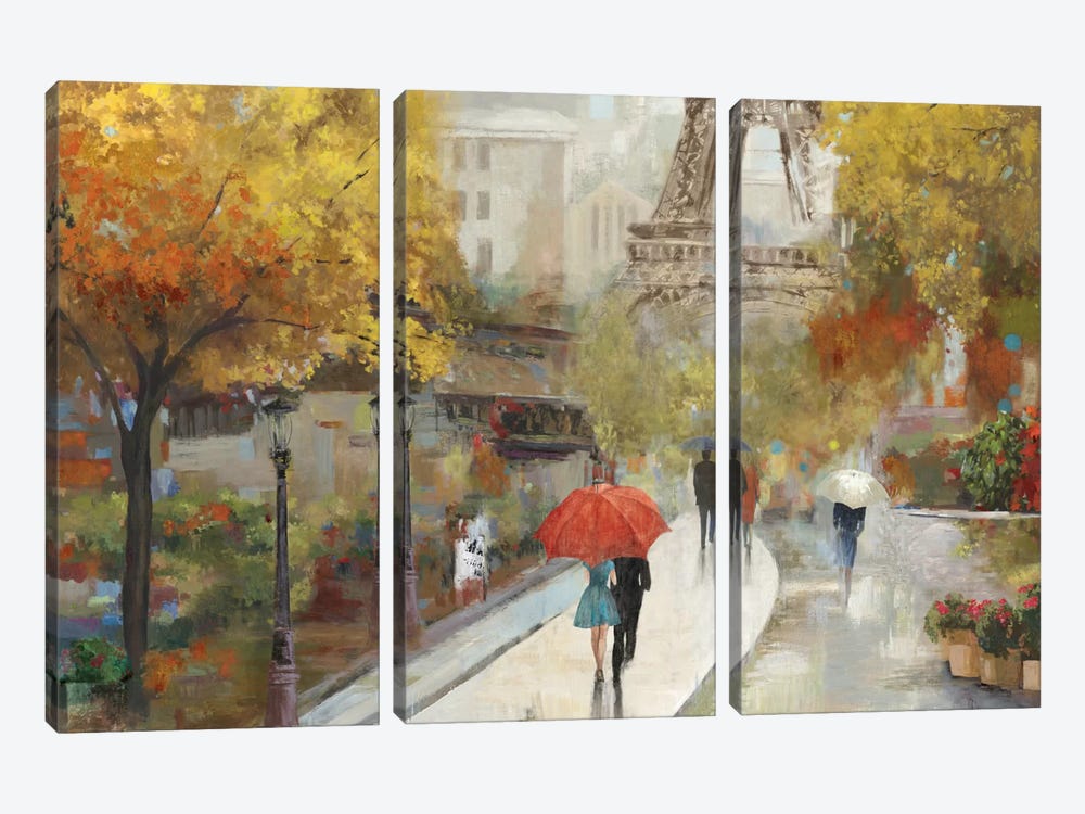Parisian Avenue by Allison Pearce 3-piece Canvas Artwork