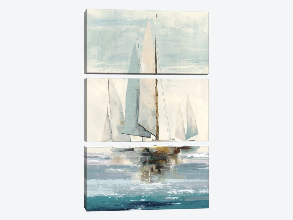 Quiet Boats I by Allison Pearce 3-piece Canvas Wall Art