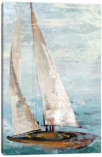 Quiet Boats III Canvas Art Print - Calm & Sophisticated Living Room Art