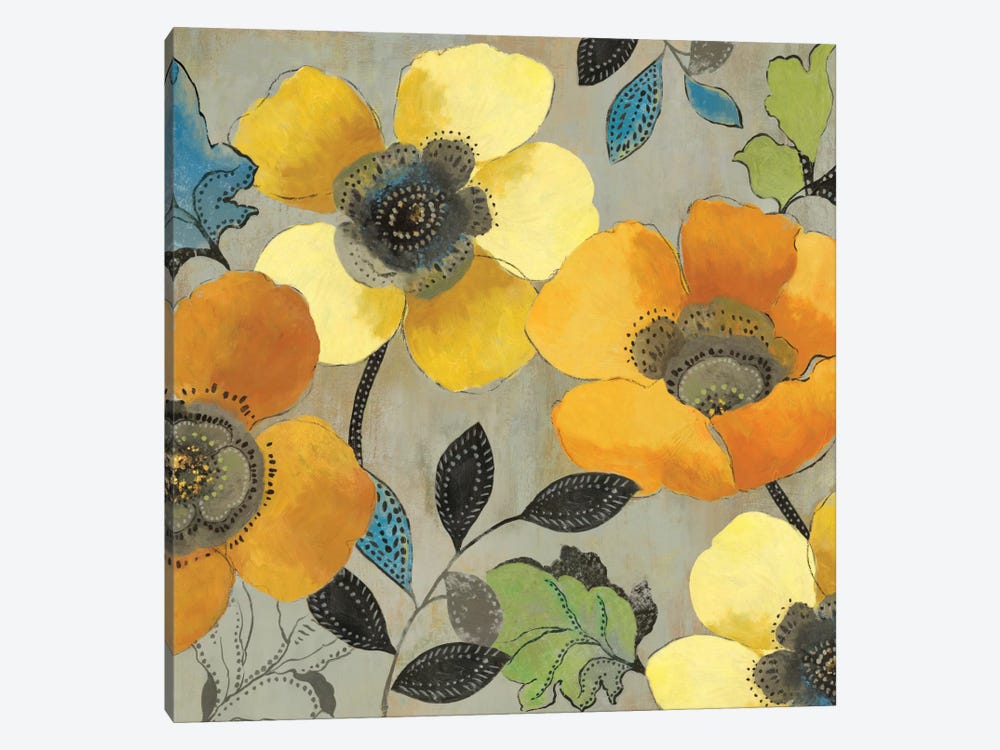 Yellow And Orange Poppies II by Allison Pearce 1-piece Canvas Wall Art